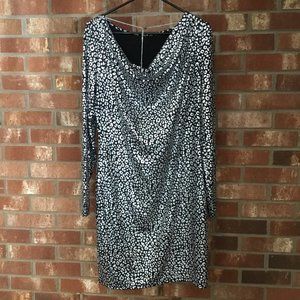 Michael Kors Black  Silver Cocktail  Party  Dress  Large